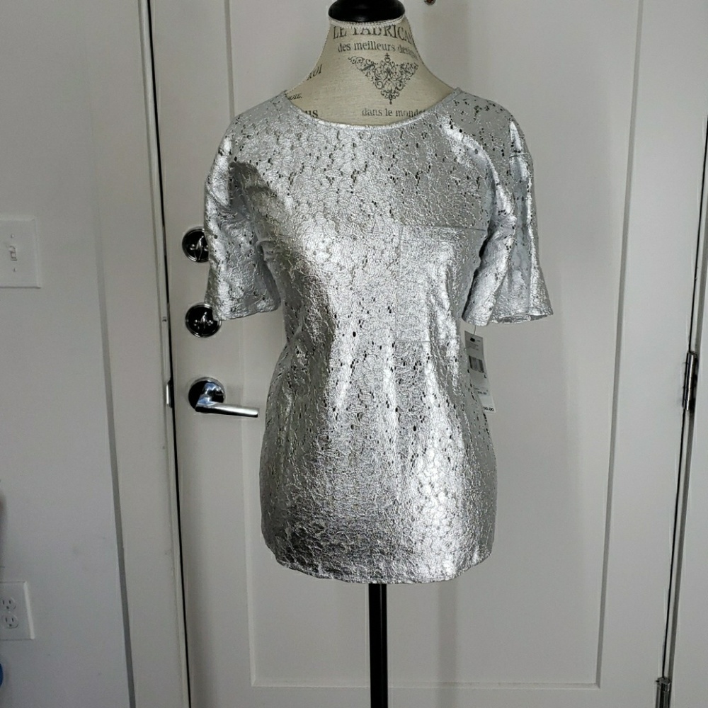 DKNY silver top size L